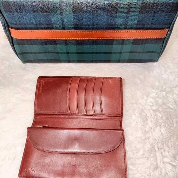 Ralph Lauren Tartan Plaid Boston bag set - Picture 10 of 16